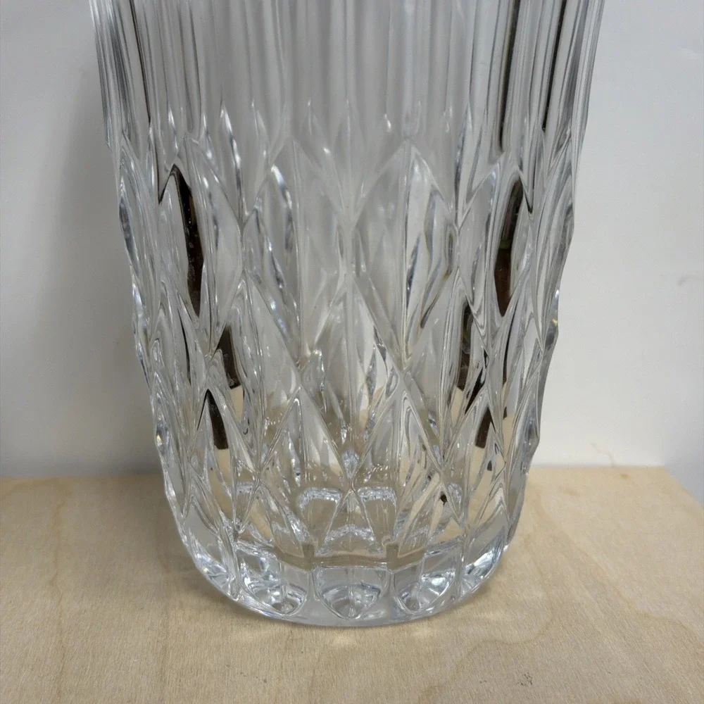 VINTAGE CUT GLASS VASE~VAL ST.‎ LAMBERT~DIAMOND PATTERN~8